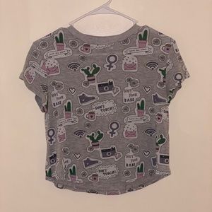 Grey Shirt With Emojis